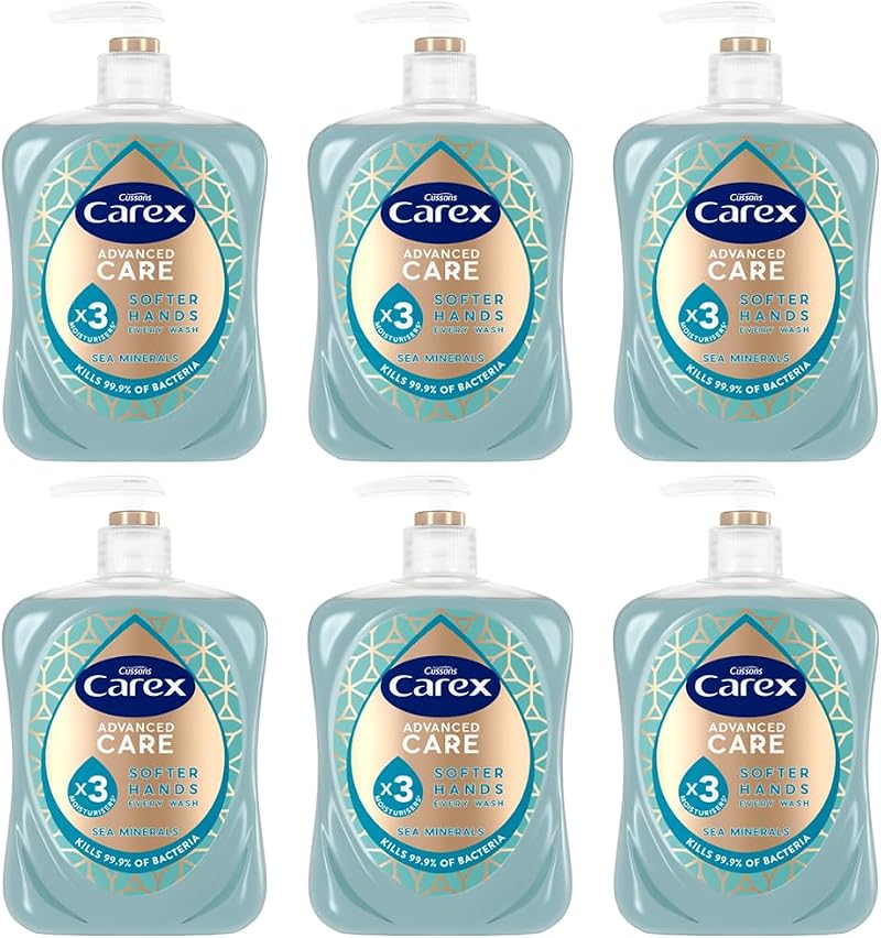 Carex Advanced Sea Minerals Antibacterial Hand Wash 6x500ml