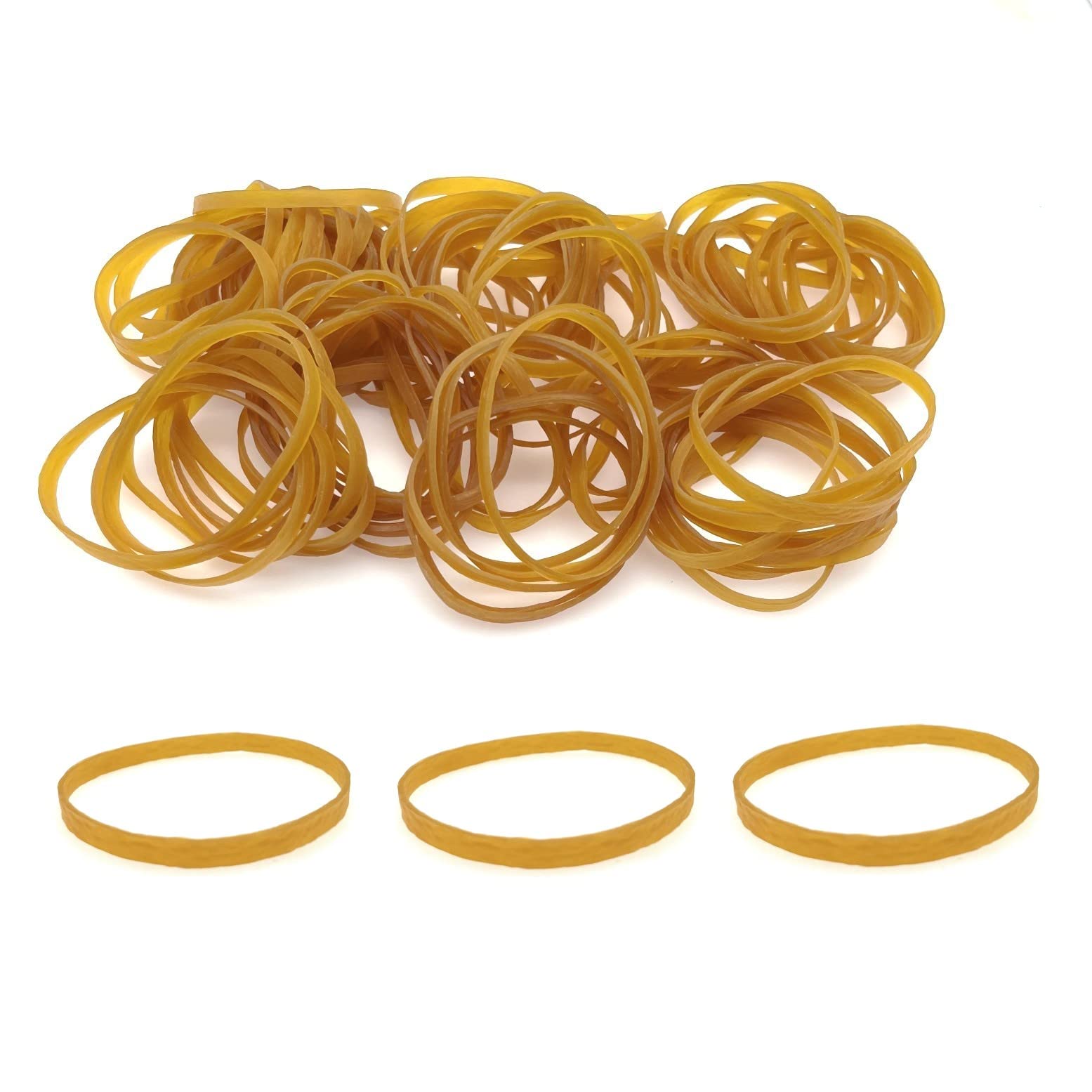 JZK 100 x Thick strong elastic bands, 100mm*5mm, Brown large Rubber Bands, Heavy Duty thick Rubber Bands, Office Wide Rubber Bands, Sturdy Stretch Rubber Bands for Home and School