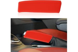 BDZMC Car Handbrake Cover, Silicone Handle Grip Protector, Anti-Scratch Brake Parking Decorative Hood, Comfortable Brake Covers for Car Brake Levers, Universal for Most Cars (Red)
