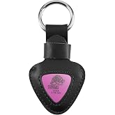 TXEsign Guitar Pick Holder, Pick Storage Bag Carrying Case with Carabiner, Hold 5 Picks for Gigs and Practice(Black)