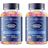 GeriCare Antacid with Vitamin D Gummies, Compare to Toms Gummy Bites, Fruit Flavor, 50 Count, Non-GMO, Gluten-Free, Vegan, Naturally Sourced for Heartburn, Upset Stomach & Acid Indigestion (2 Pack)