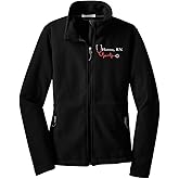 Pro Outfits Custom Embroidery Full-Zip Fleece Jackets for women, Low-Pill Midweight with Drawcord Hem for Healthcare workers.
