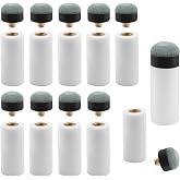 Jiozermi Billiard Cue Tips Replacement with Ferrules, Screw On Pool Stick Tips, Leather Cue Tips Kit for Cue Stick Repair