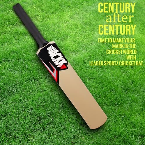 WHACKK Junior Cricket Bat Size 5 Ivory | Lightweight Kashmir Willow Style Bat for Kids Age 8-11 | Tennis Ball Cricket Bat for Boys & Girls Practice 3