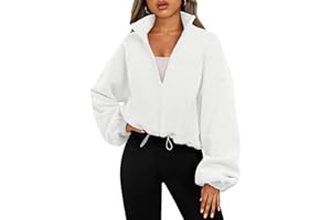 AUTOMET Womens Zip Up Hoodies Oversized Sweatshirts Fleece Jackets Long Sleeve Crop Sherpa Fall Outfits 2023