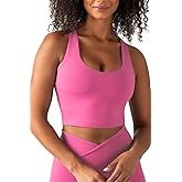 YITTY Active Bra Tank Tops for Women, Longline Sports Bra Tank Built-in Bra, Removable Cups, Low Impact for Yoga Workout, Gym