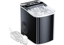 Portable Countertop Ice Maker Machine - Zvoutte Self-Cleaning Countertop Ice Makers with Ice Scoop and Basket, 9 Cubes in 8-1