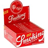 Smoking Brand Thinnest Red Cigarette Rolling Papers Ultra Thin - Thinnest Rolling Paper in the World - Full Box (50 Booklets)