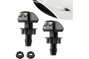 AICEL Car Front Windshield Washer Nozzle, 2Pcs Car Wiper Washer Sprayer, Automotive Replacement Durable Adjustable Front Windshield Wiper Washer Nozzle Spray Sub Assembly, Spray Jet Kit for Most Car