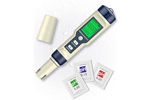 Pawfly Pool Salt Tester & pH Meter, 5 in 1 pH Salinity TDS EC & Temperature Meter, Digital Salinity Tester TDS Meter for Swim