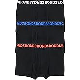 Bonds mens Classic Boxer Briefs 3-pack – Soft Cotton-blend, Everyday Comfort Underwear, Black