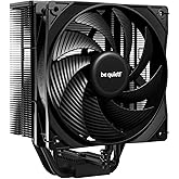 be Quiet! Pure Rock 3 Black CPU Air Cooler | 4 High Performance 6mm Heat Pipes with HDT Technology | 120mm PWM Fan | AMD:AM4 