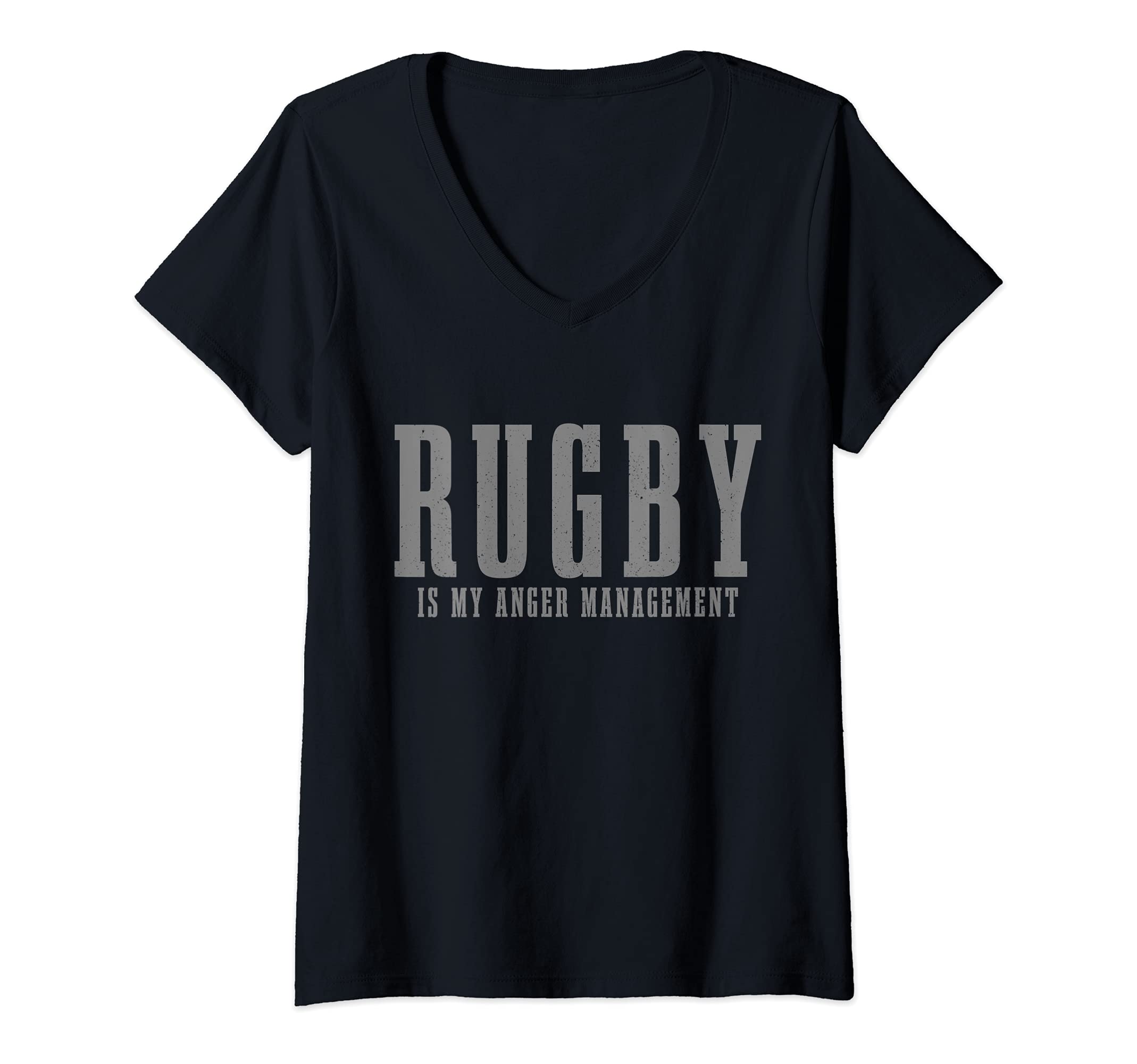 Womens Rugby Player Fan Funny Rugby V-Neck T-Shirt
