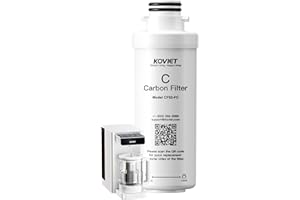 KOVIET CF02-FC Carbon Filter Replacement Cartridge, Water Filter Element of Reverse Osmosis System Countertop, 6-12 Months Lifetime