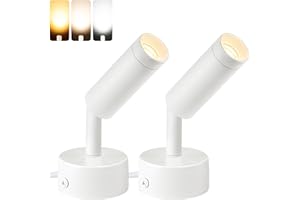 URTOM LED Spot Lights Indoor Uplighting Spotlight with Memory Function 3000K/4000K/5000K Up Lights Indoor 120V Dimmable Uplights for Plant & Accent Lighting 2 Pack
