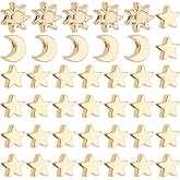 PH PandaHall 40pcs 18K Gold Plated Spacer Beads Moon Star Sun Beads Long-Lasting Brass Loose Beads for DIY Bracelet Necklace Earring Jewelry Crafts Making Eid Mubarak Ramadan, 3 Styles