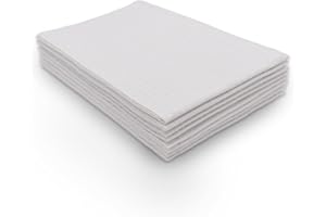 TIDI 1051 Avalon Dental Bib, White, 3 Layers, 13” W x 18” L (Pack of 500) ― Disposable Dental Bibs ― Embossed ― 2-Ply Tissue ― Poly Back To Help Prevent Leak-Through ― Nail Towels ― Tattoo Bibs