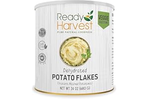 Ready Harvest Dehydrated Food - Potato Flakes | Emergency Food | Instant Mashed Potatoes | #10 Can | 30-Year Shelf Life | Cans Filled to the Top