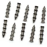 (10 Pack) - Harmony Fishing Company Tungsten Nail Weights [Select Size] (Lead-Free/No Lead Nail Weights for Neko/Wacky Rig Fishing) (Natural, 1/32oz)