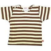 Zutano Chocolate/Cream Stripe Short Sleeve T-Shirt (12m (6-12 Months))