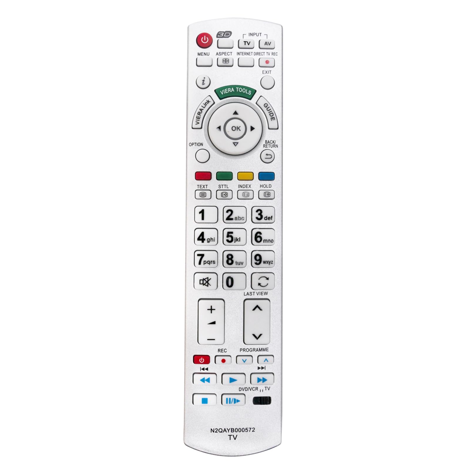 AULCMEETF NEW N2QAYB000572 Replace Remote Control Work for Panasonic TX-P50ST30E TX-P50ST30J TX-P50ST32Y TX-P50ST33E TX-PR50GT30 TX-PR50ST30 TX-L32DT30E TX-L32DT30Y TX-L37DT30B TX-P42GTF32 TXP42GTF32J