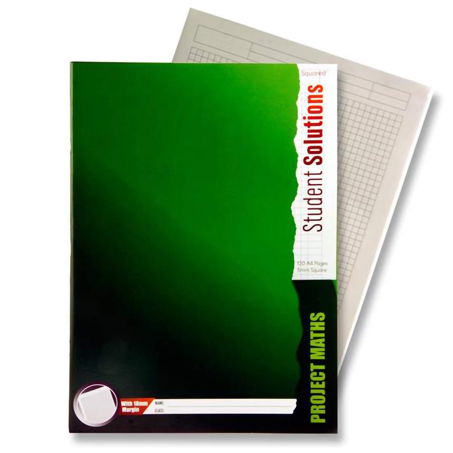 Premier Stationery 'Student Solutions' A4 120pg 5mm Sq Project Maths Softback Copy Book.