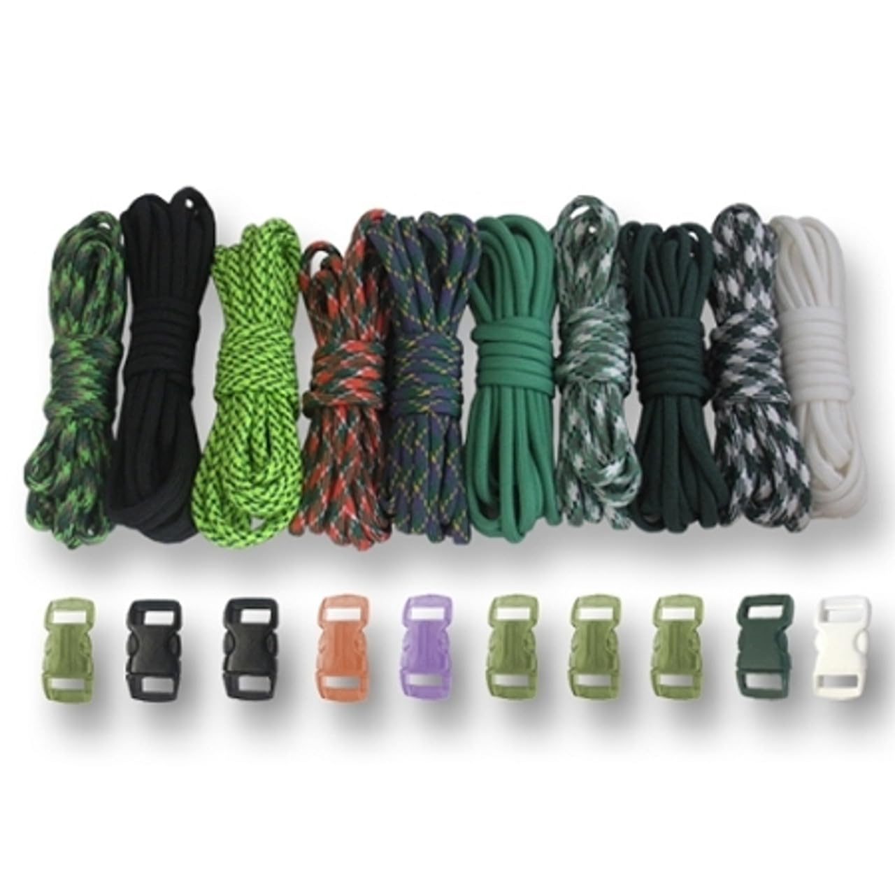 PARACORD PLANET 550Lb Type Iii Paracord Combo Crafting Kits With Buckles Patty