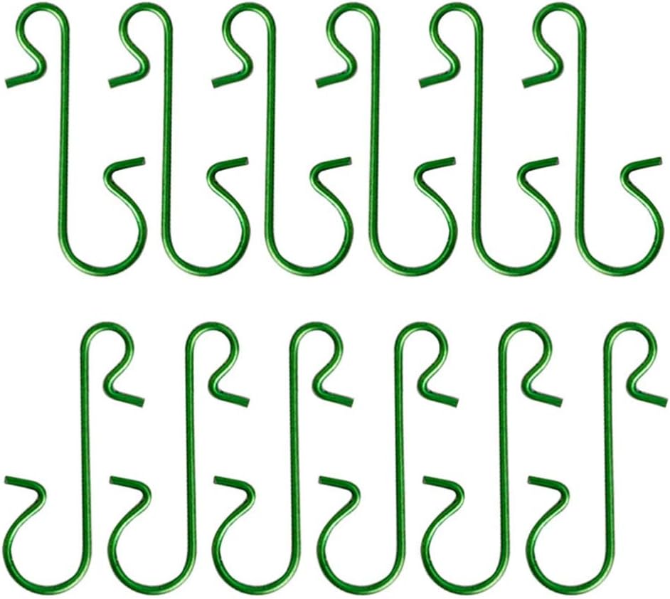 Ornament Hooks - BESTOYARD 300Pcs St. Patrick's Ornament Hooks Heavy Duty S Shaped Ornament Hangers Christmas Tree Hanger for Daily Hanging Decoration Green