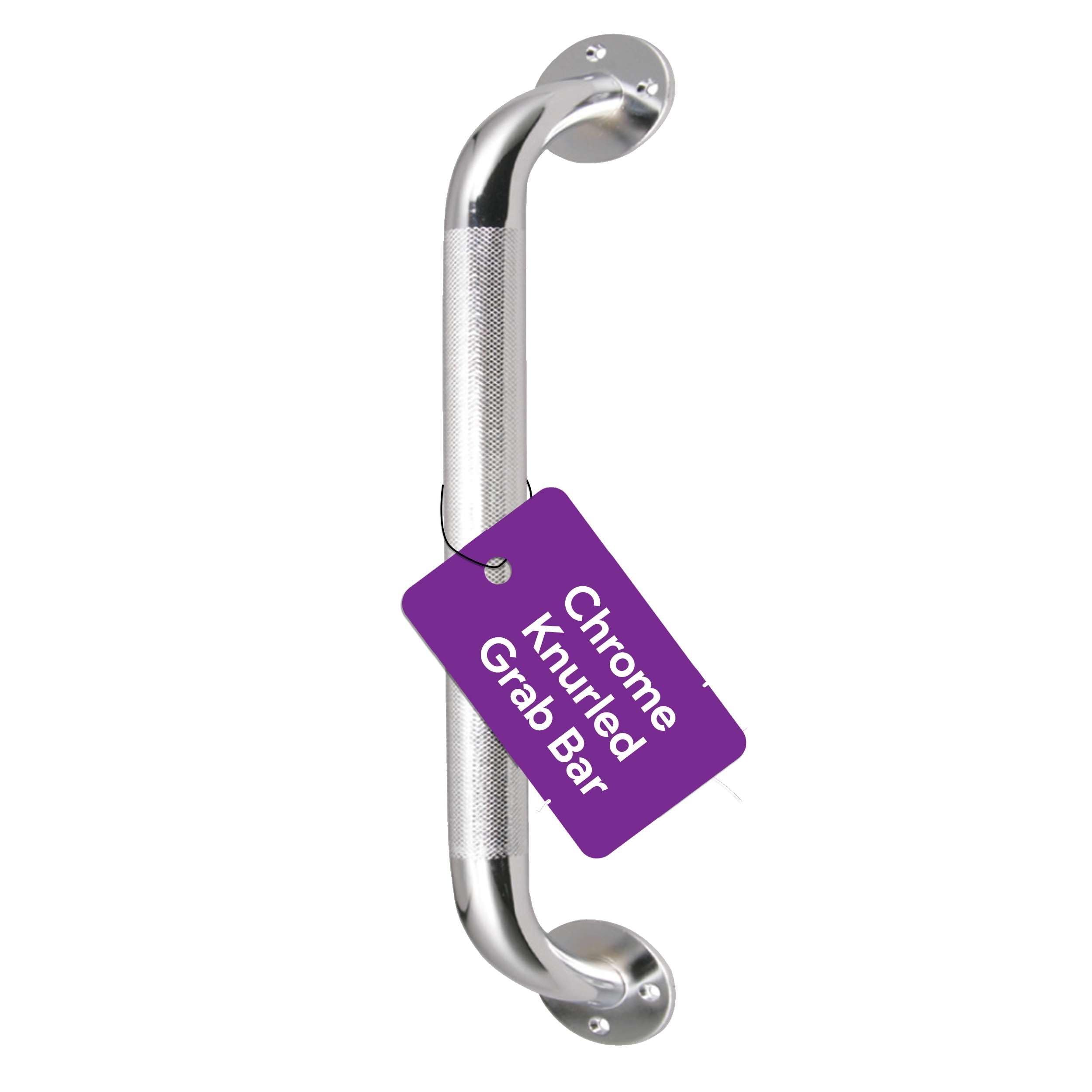 Photo 1 of 32 Inch Grab Bars for Bathtubs and Showers - Chrome Knurled Bathroom Safety Rail Handle - Non Slip Textured Grip Handicap Grab Bar for Seniors, 250 lbs Weight Support Capacity