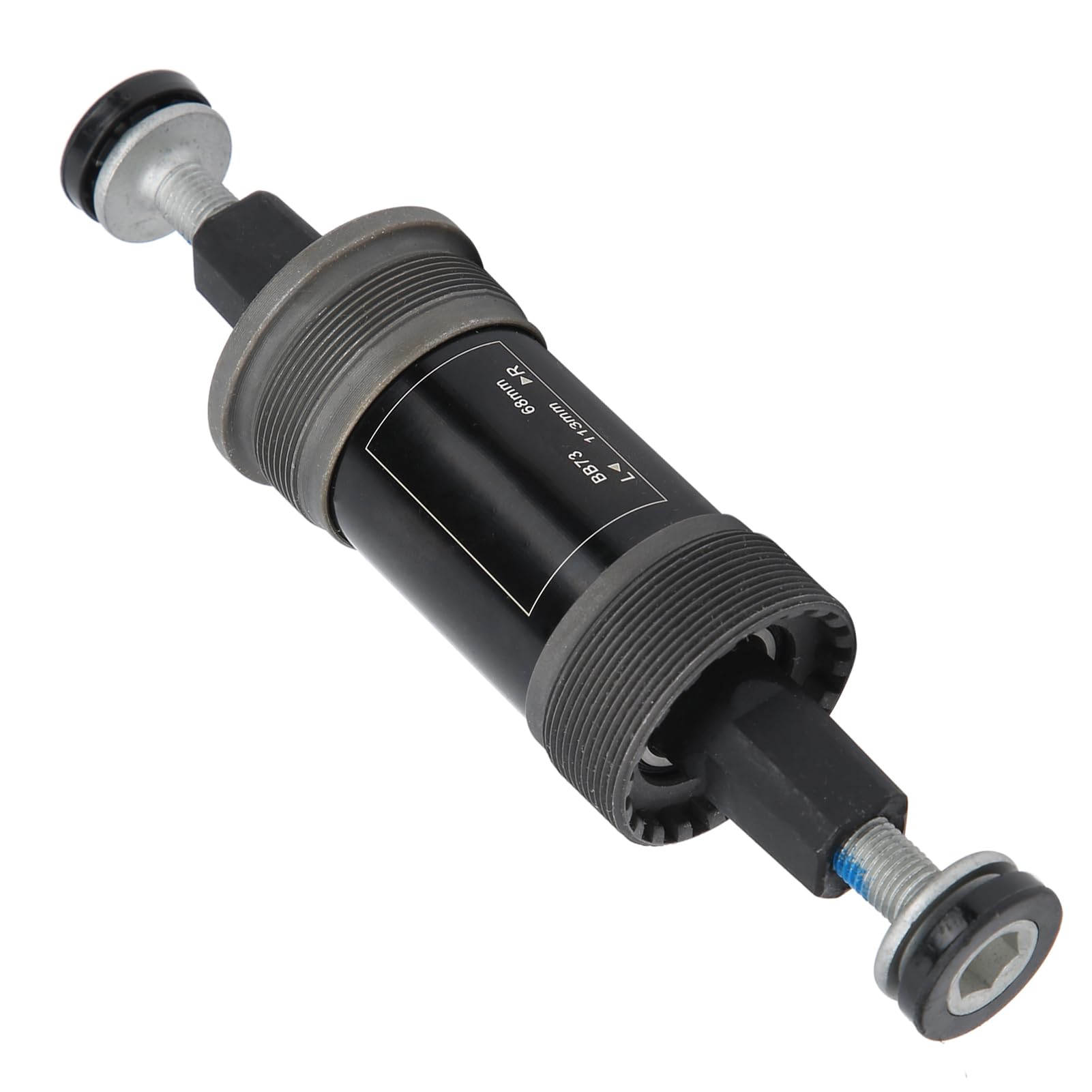 SUNGOOYUE Bottom Bracket,68mm Sealed Bottom Bracket Square Taper Metal Bearing Sfor Mountain, Folding, and Road Bikes, with Screw (113mm)