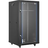 VEVOR 22U Network Cabinet Wall Mount, 23.6 in Depth, 300 lbs Max Load Capacity Server Cabinet Rack Enclosure with Locking Tempered Glass Door, Side Panels, Server Rack for IT Equipment, A/V Devices