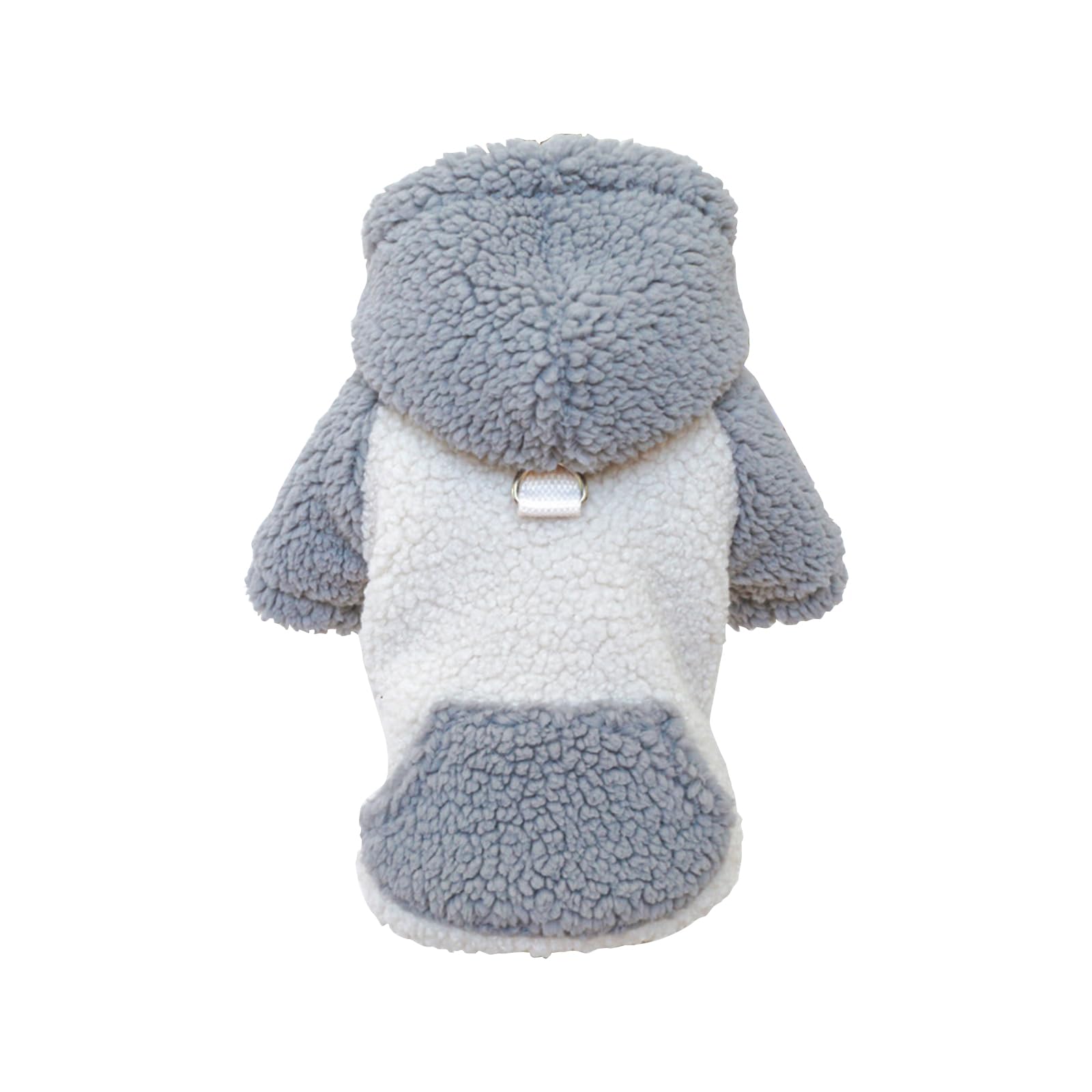 Galatée Small Dog Winter Coat For Puppy, Cute Pet Clothes Winter Warm Coat, Warm Puppy Jacket For Cold Winter, Winter Hoodie Sweatshirts For Small Dogs(M, Grey)