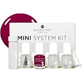 Dazzle Dry Mini Kit &ndash; Raspberry Rush &ndash; 4 Step System (5 Piece Kit) | A Raspberry With Purple Undertones &middot; Full Coverage &middot; Cream Finish &middot; Quick-Dry &middot; 5 Manicures