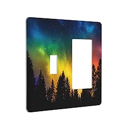 Wpshijia Outlet Covers Colorful Starry Sky Black