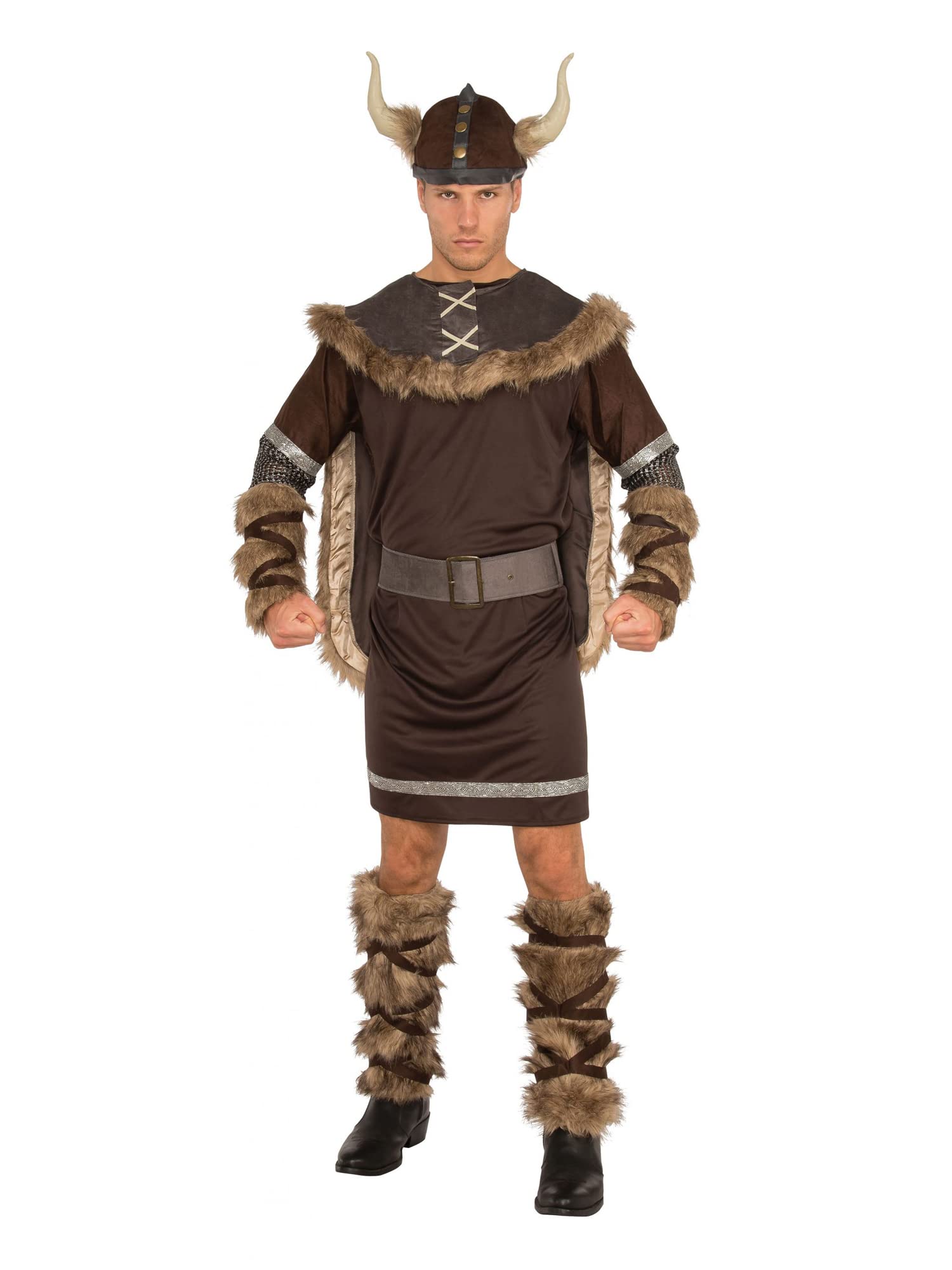 Rubies Men's Brown Viking Costume Set (Standard Size) - Authentic Design, Perfect for Themed Parties, Cosplay Events, Festivals, & More Halloween