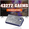 Retro Game Console 128G USB Drive with Batocera Game System, 43254 Retro Games Emulator Game Console Stick, Wireless Retro Game Console with 74 Emulators, Plug and Play Retro Drive for PC/Handheld