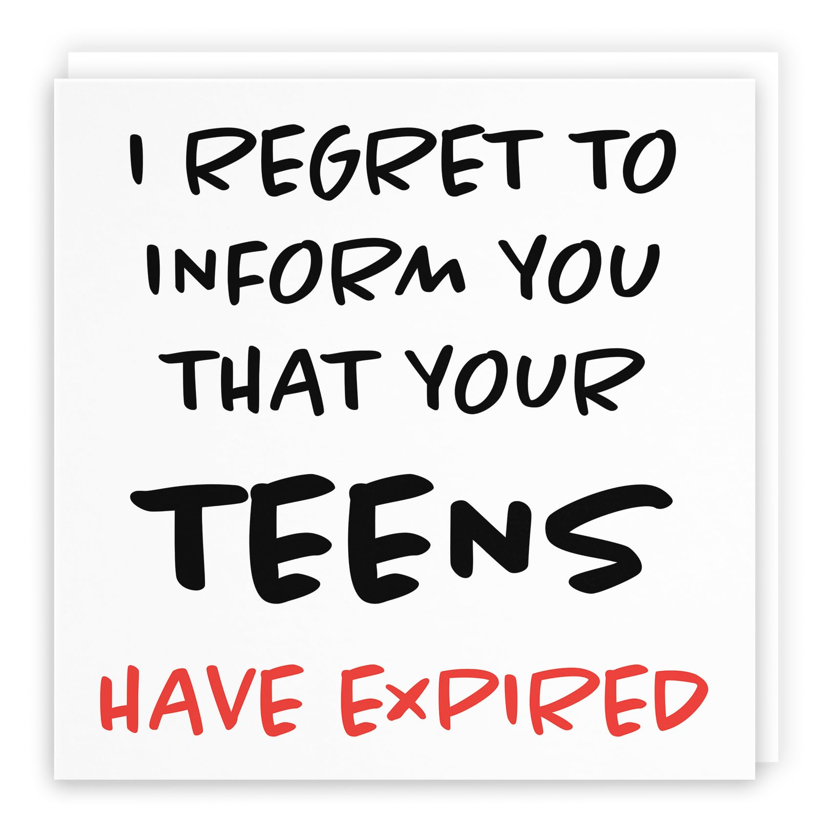 Hunts England - Funny 20th Birthday Card - Funny I Regret To Inform You That Your Teens Have Expired - For Him, Her, Women, Men, Son, Daughter, Friend, etc
