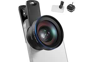 NEEWER BASICS 2 in 1 Phone Camera Lens Accessories Kit, HD 0.45x Wide Angle + 15x Macro, 37mm Lens Clamp Compatible with iPho