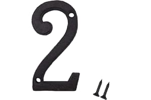 YICC 3 Inch House Numbers, Cast Iron Mailbox Number/Home Address Number, Number 2