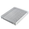 6pcs Aluminum Heatsink - 100mm X 25mm X 10mm, For Cooling LED, Power Amps, ICs (Black)