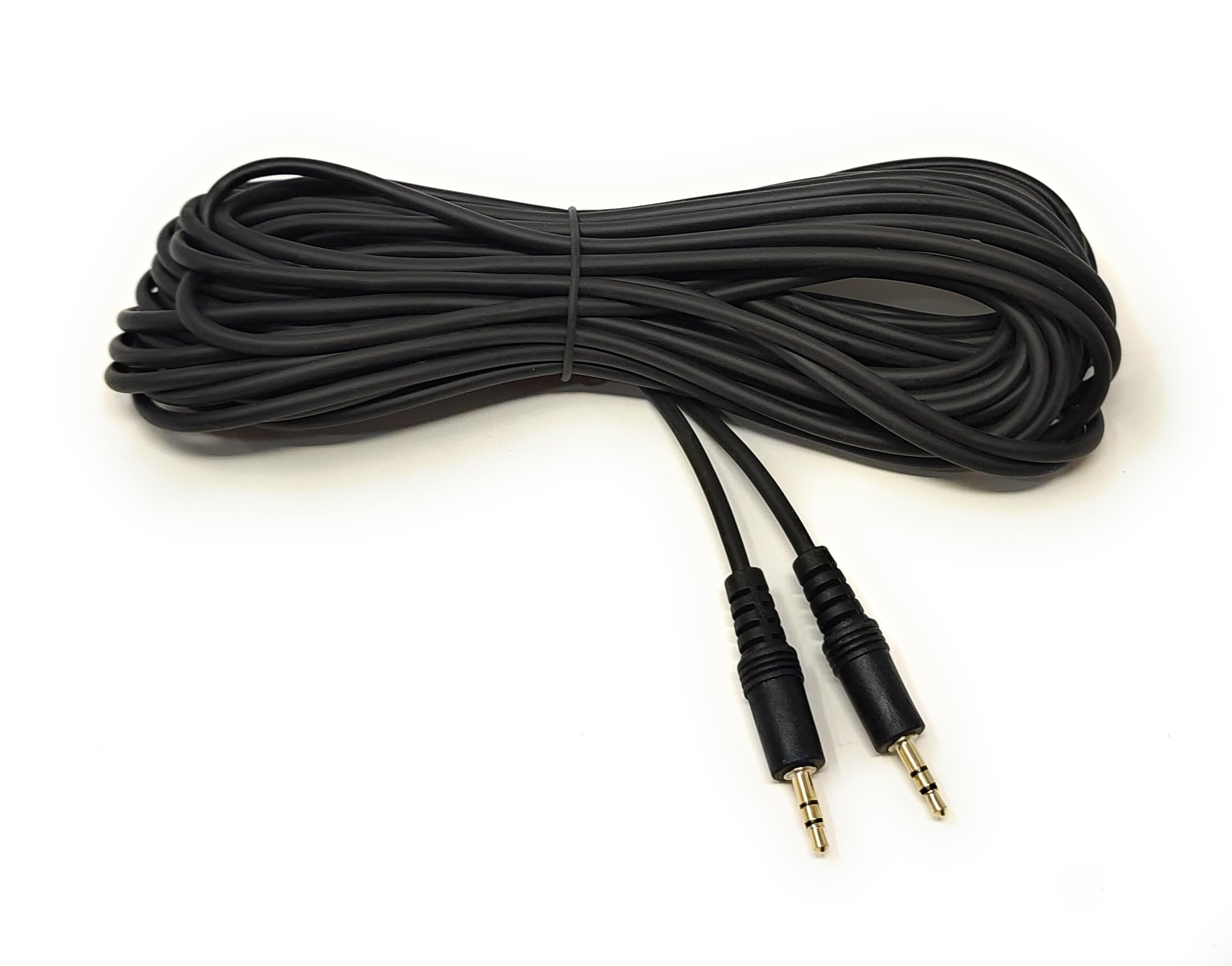 10m 3.5mm to 3.5mm Audio Cable Mini Jack Male to Male Stereo AUX Auxiliary TRS Lead Compatible with Headphone, Phone, Car Audio, Speaker, MP3, Home Stereo, Amp, TV, PC Laptop, HiFi (Black, 10m)