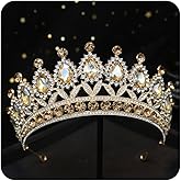 Rannyrena Baroque Vintage Crystal Wedding Tiaras and Crowns for Women Elegant Royal Queen Crown Sparkling Rhinestone Bridal Princess Hair Accessories for Birthday Prom Pageant Party