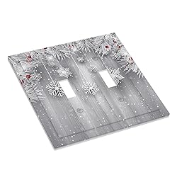 Winter Snowflake 2 Gang Light Switch Plate Cover