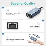 Loydia USB C to Ethernet Adapter 1000Mbps USB 3.0 RJ45 LAN view 5