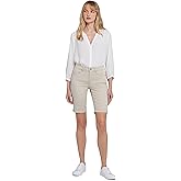 NYDJ Women's Briella ROLL Cuff Jean Short Shorts, Feather, 4