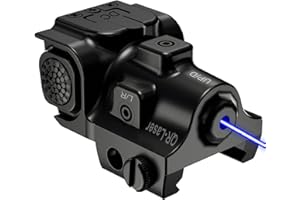 QR-Laser Red/Green/Blue Laser Sight Ultra Compact Tactical Pistol Laser Beam, Rechargeable Dot Sight for Pistols with Picatinny Rail, Class IIIA, Less Than 5mW