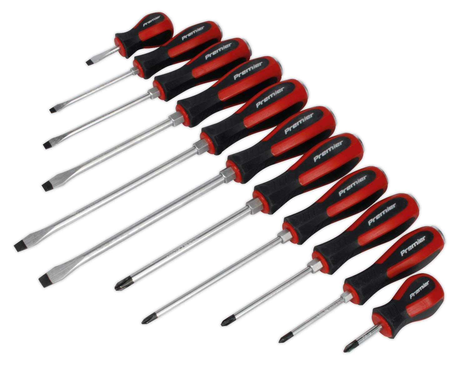 Sealey Ak4933 Screwdriver Set 11Pc Hammer-Thru
