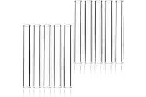 10 Pcs 4 Inches Gtysmox 12mm Diameter 2mm Thickness Glass Tubing, Borosilicate Glass Blowing Tubes for DIY Glass Making