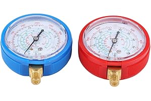 Pair of Air Conditioner R410A R134A R22 Refrigerant High and Low Pressure Gauge Kit