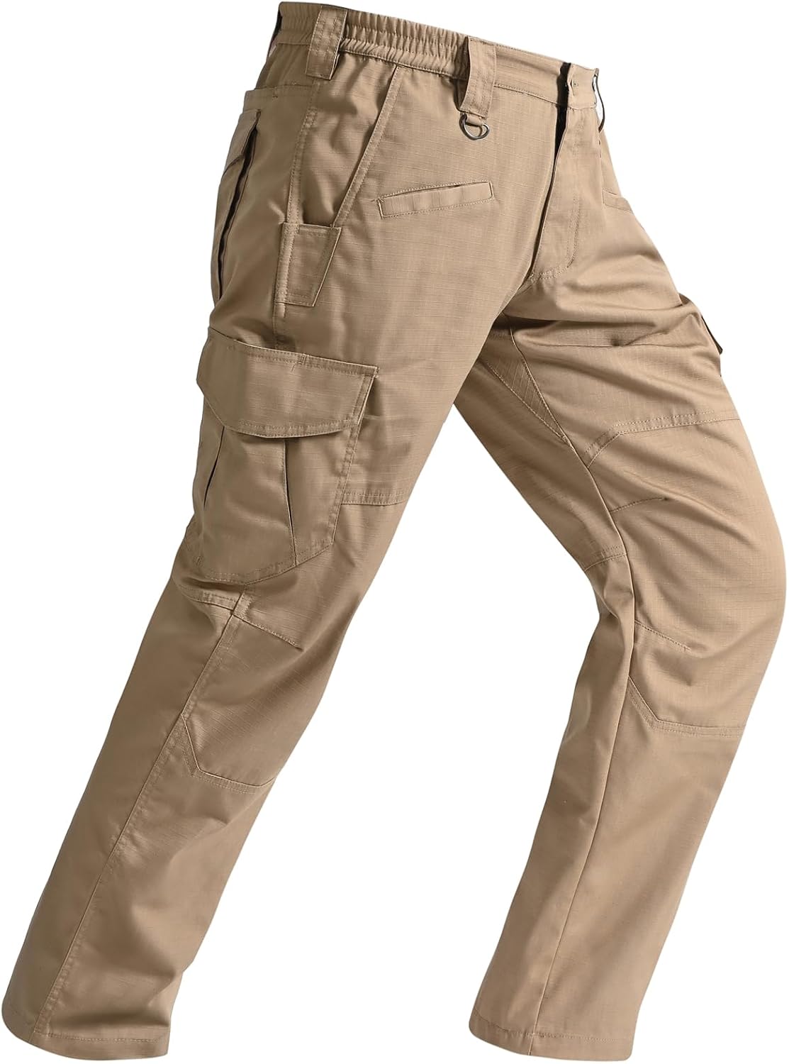 SPOSULEI Mens Ripstop Cargo Work Tactical Pants Outdoor Water Resistant Hiking Construction Pants with 9 Pockets